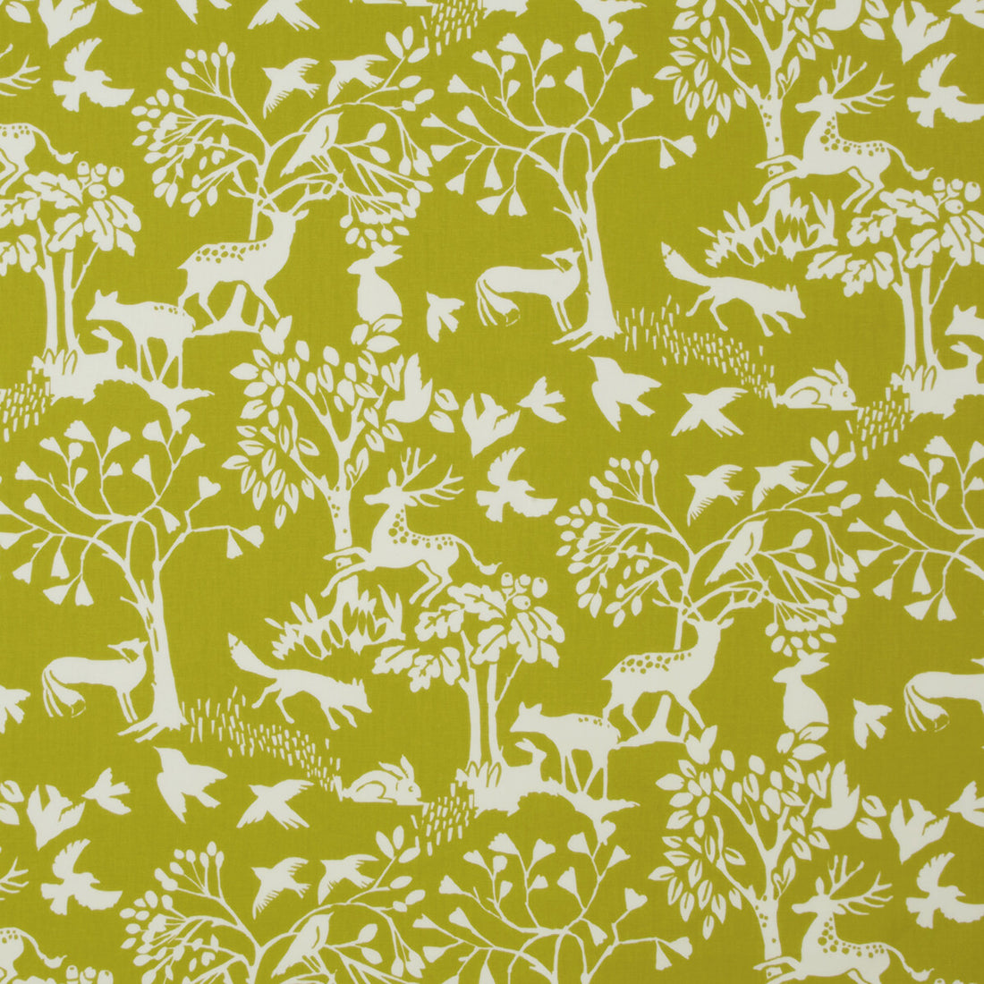 Vilda fabric in chartreuse color - pattern F0993/02.CAC.0 - by Clarke And Clarke in the Wilderness By Studio G For C&amp;C collection