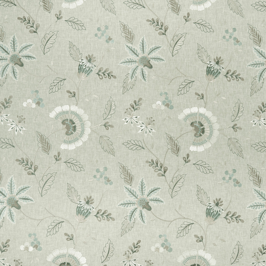 Delamere fabric in duckegg color - pattern F1004/02.CAC.0 - by Clarke And Clarke in the Clarke &amp; Clarke Halcyon collection