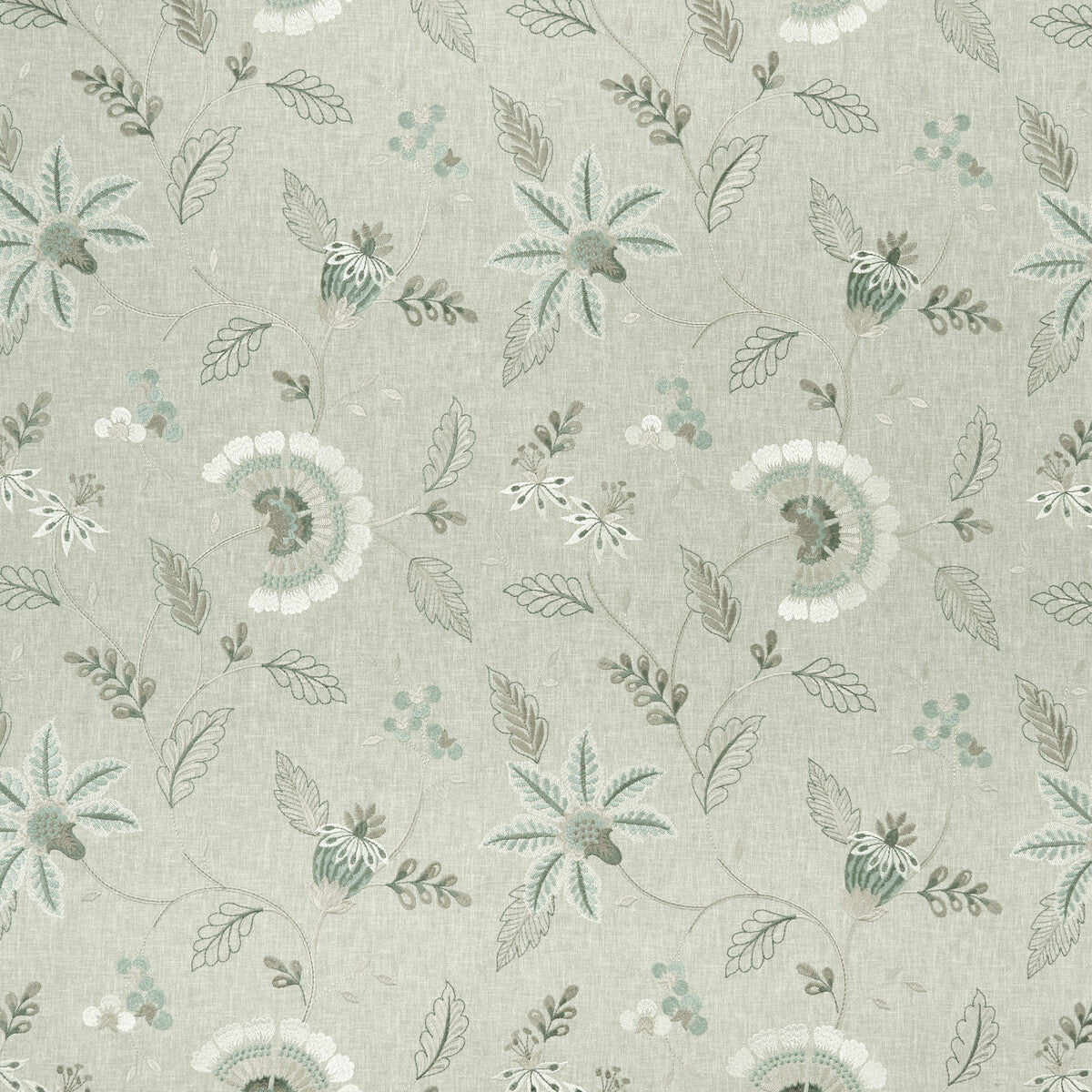 Delamere fabric in duckegg color - pattern F1004/02.CAC.0 - by Clarke And Clarke in the Clarke & Clarke Halcyon collection