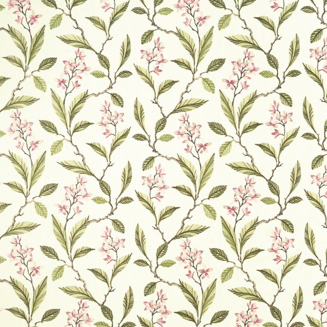 Melrose fabric in pink/apple color - pattern F1008/05.CAC.0 - by Clarke And Clarke in the Clarke &amp; Clarke Halcyon collection