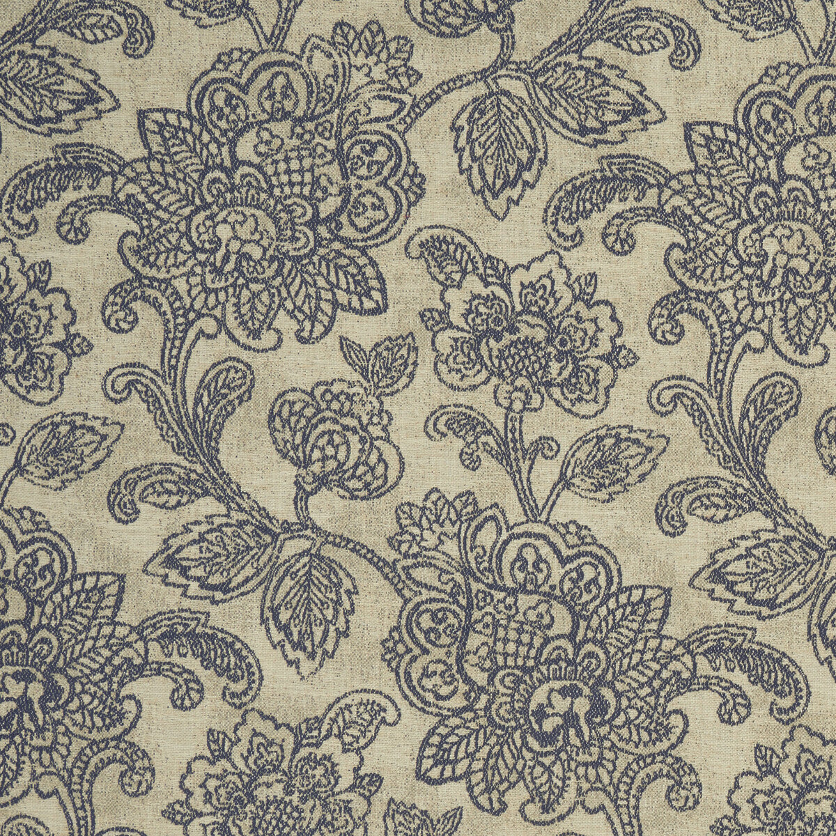 Cranbrook fabric in midnight color - pattern F1044/05.CAC.0 - by Clarke And Clarke in the Clarke & Clarke Castle Garden collection