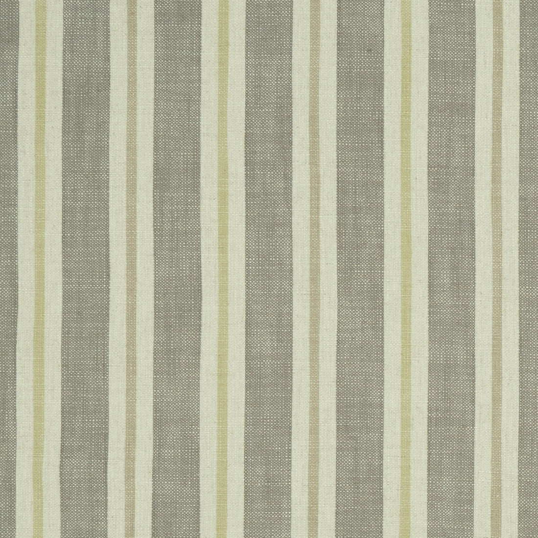 Sackville Stripe fabric in citron/natural color - pattern F1046/01.CAC.0 - by Clarke And Clarke in the Clarke &amp; Clarke Castle Garden collection