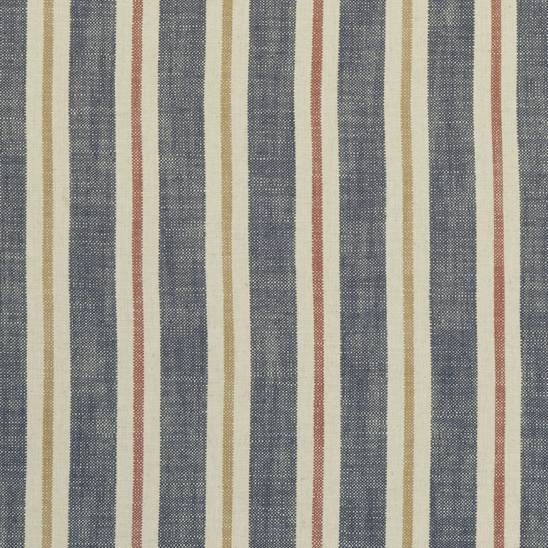 Sackville Stripe fabric in midnight/spice color - pattern F1046/04.CAC.0 - by Clarke And Clarke in the Clarke &amp; Clarke Castle Garden collection