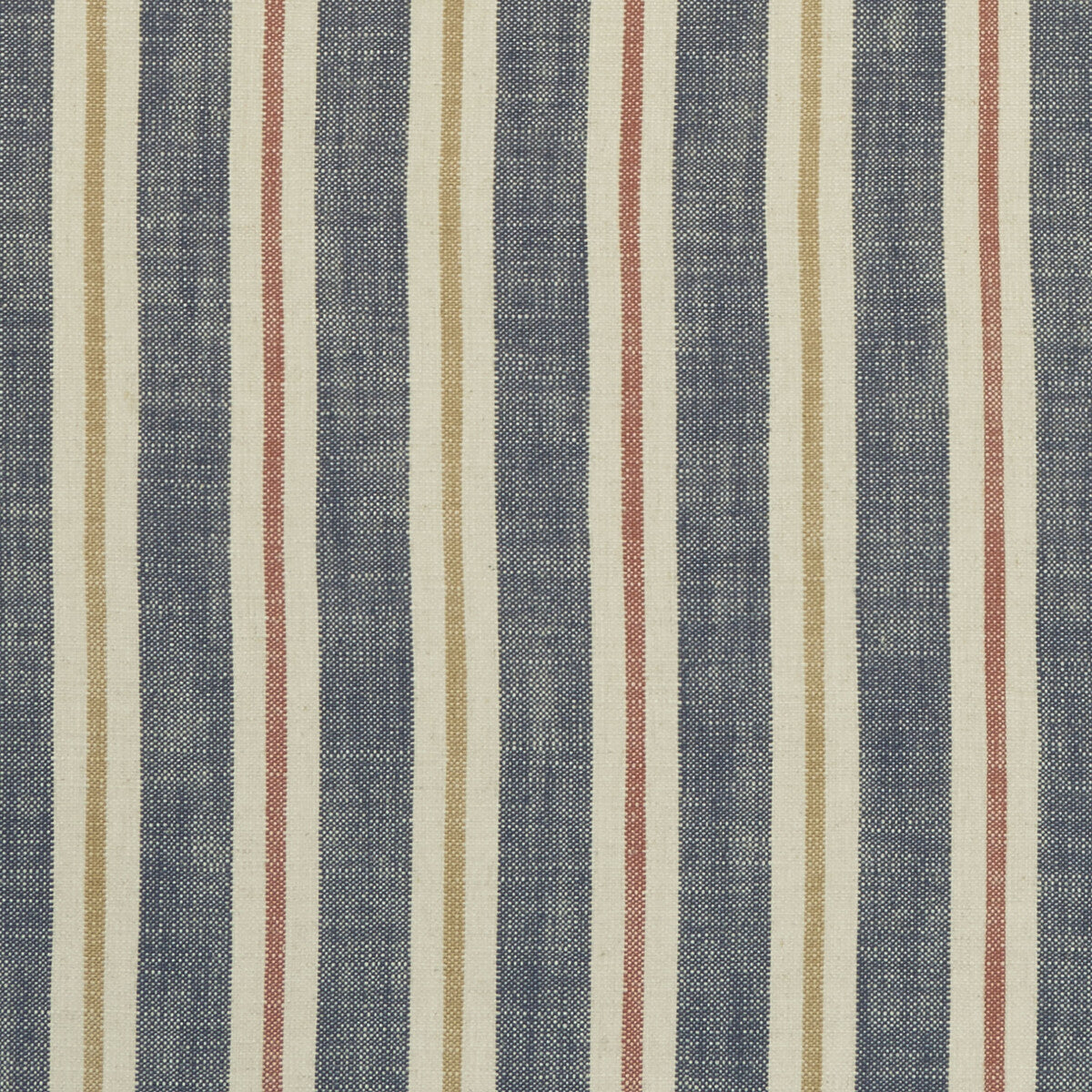 Sackville Stripe fabric in midnight/spice color - pattern F1046/04.CAC.0 - by Clarke And Clarke in the Clarke & Clarke Castle Garden collection