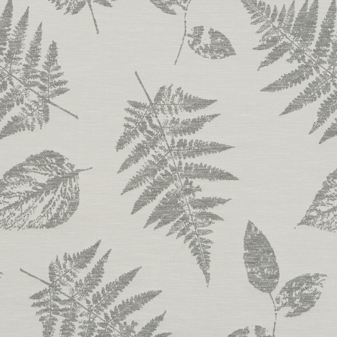 Foliage fabric in silver color - pattern F1059/06.CAC.0 - by Clarke And Clarke in the Organics By Studio G For C&amp;C collection