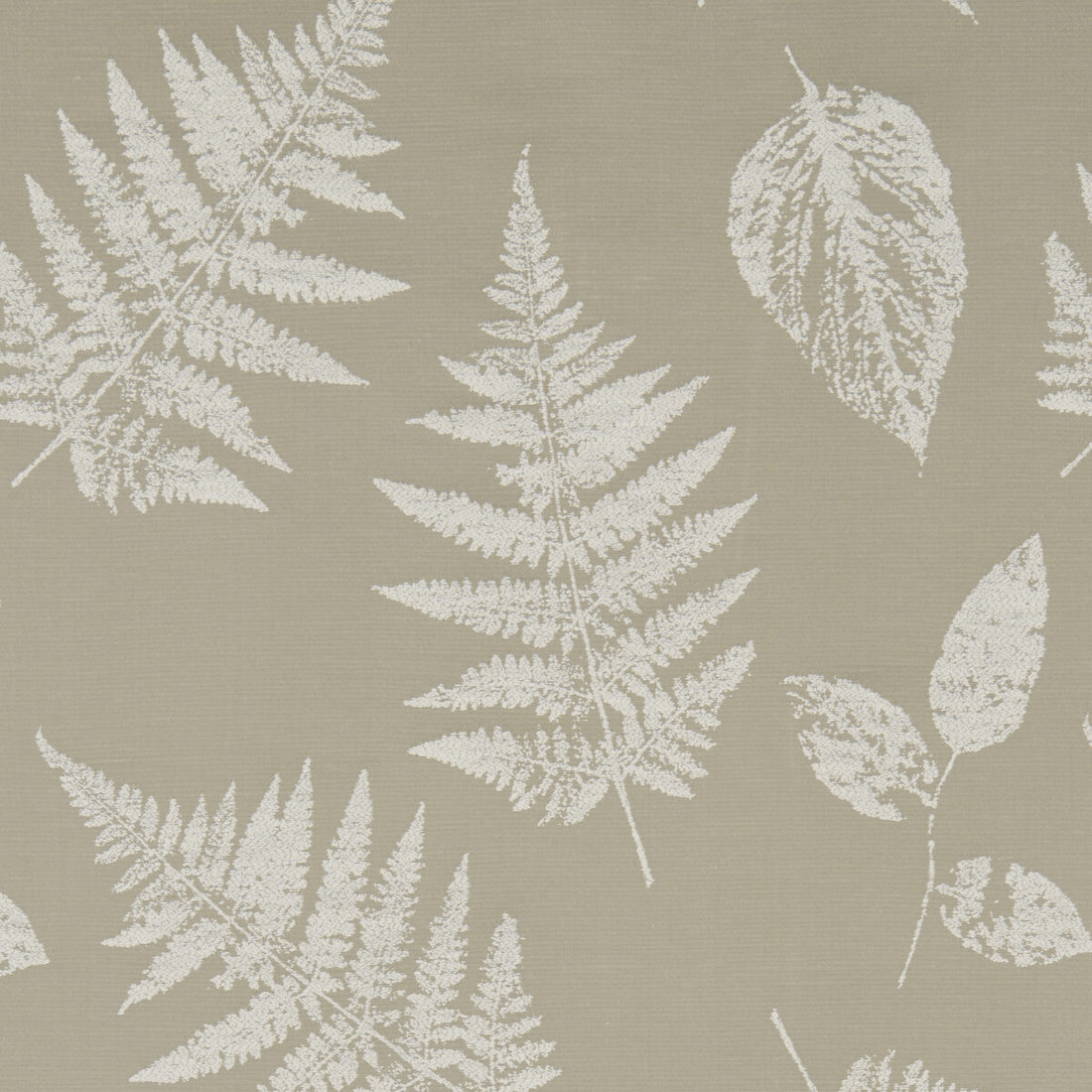 Foliage fabric in taupe color - pattern F1059/07.CAC.0 - by Clarke And Clarke in the Organics By Studio G For C&amp;C collection