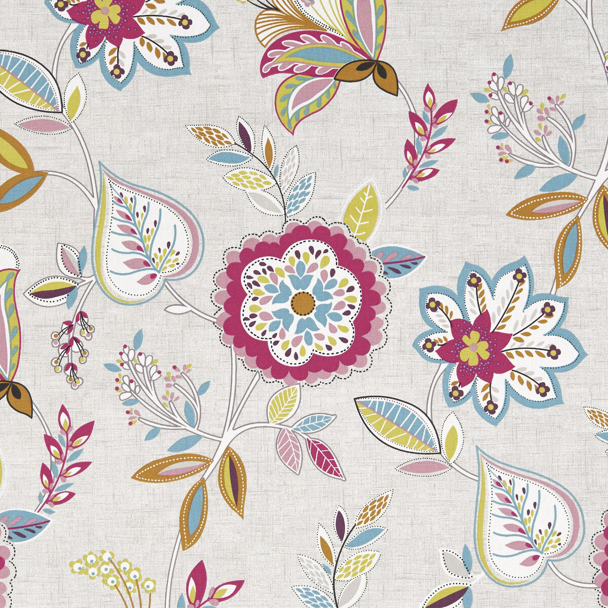 Octavia fabric in summer color - pattern F1066/05.CAC.0 - by Clarke And Clarke in the Octavia By Studio G For C&C collection