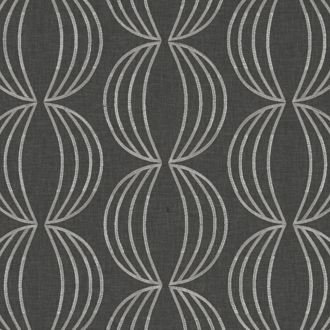 Carraway fabric in charcoal color - pattern F1070/02.CAC.0 - by Clarke And Clarke in the Clarke &amp; Clarke Lusso collection
