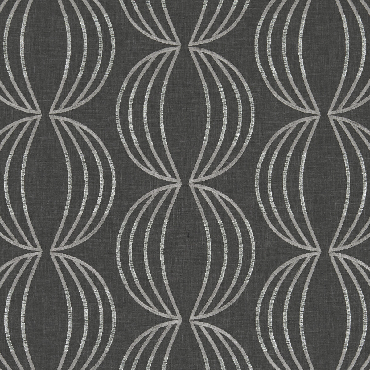 Carraway fabric in charcoal color - pattern F1070/02.CAC.0 - by Clarke And Clarke in the Clarke & Clarke Lusso collection