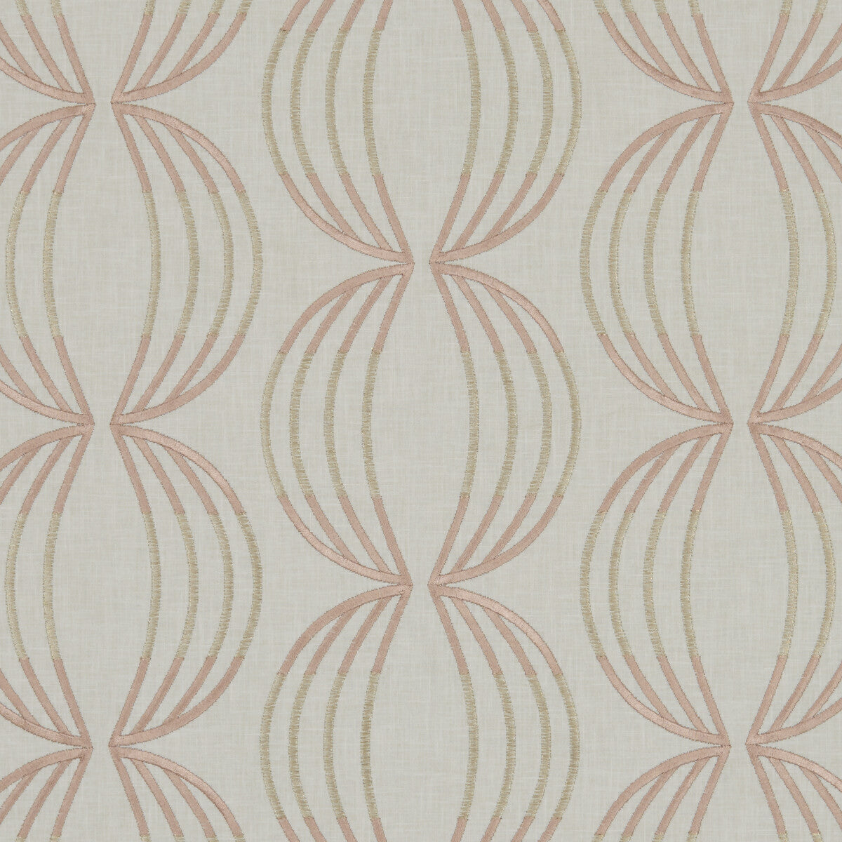 Carraway fabric in rose gold color - pattern F1070/06.CAC.0 - by Clarke And Clarke in the Clarke &amp; Clarke Lusso collection