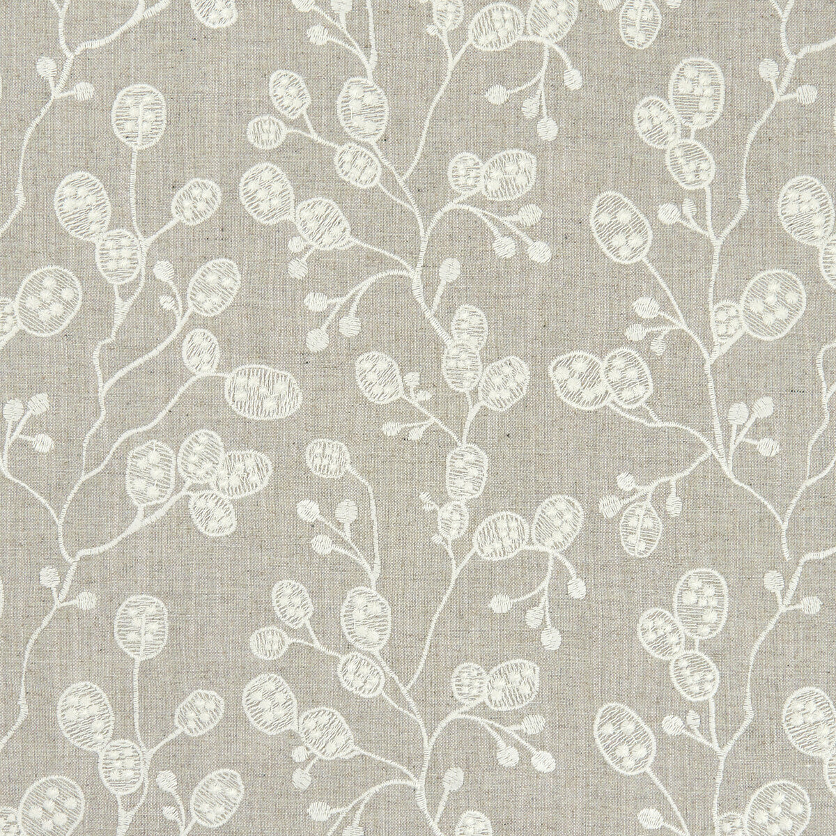 Honesty fabric in linen color - pattern F1090/02.CAC.0 - by Clarke And Clarke in the Clarke & Clarke Botanica collection