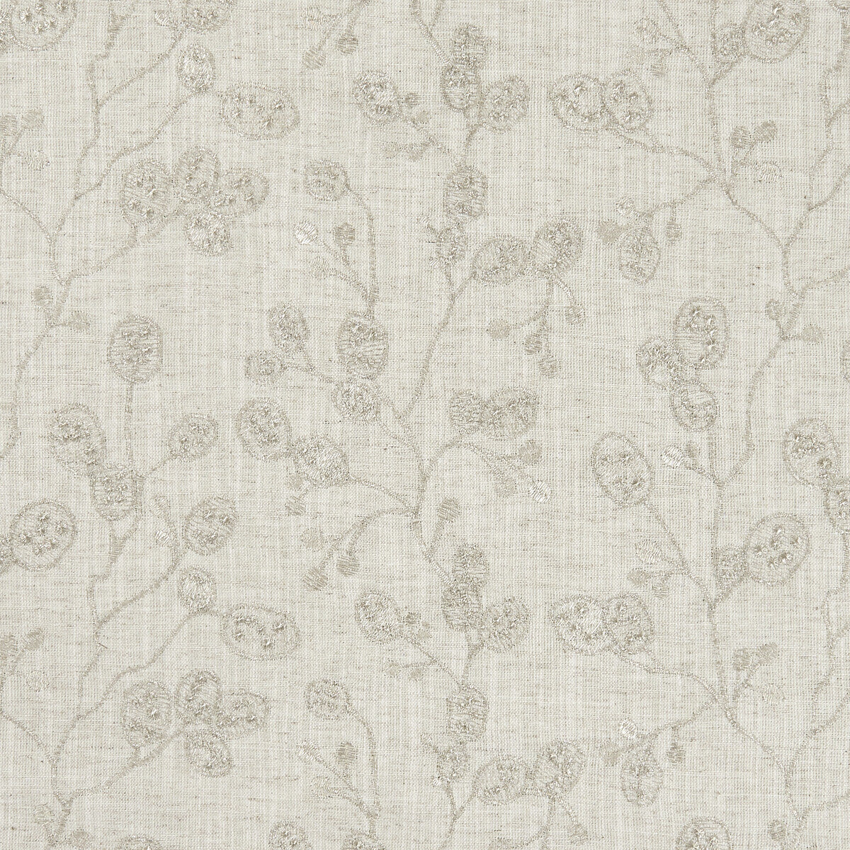 Honesty fabric in natural/gilver color - pattern F1090/04.CAC.0 - by Clarke And Clarke in the Clarke & Clarke Botanica collection