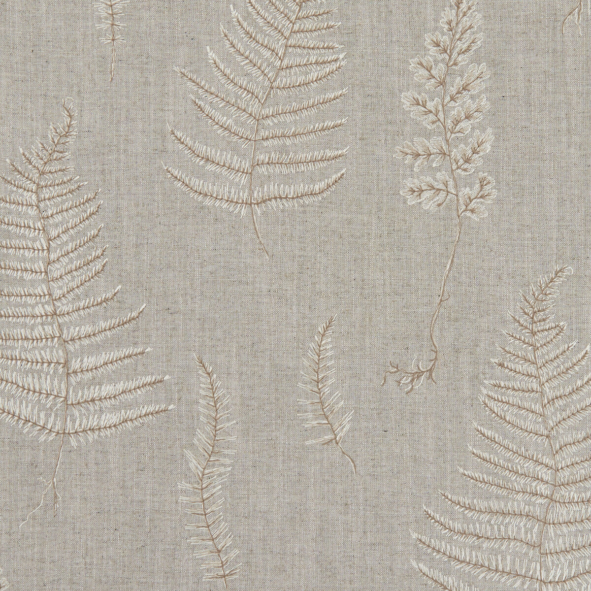 Lorelle fabric in linen/ivory color - pattern F1092/02.CAC.0 - by Clarke And Clarke in the Clarke & Clarke Botanica collection