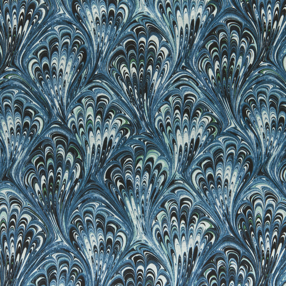 Pavone fabric in teal color - pattern F1094/04.CAC.0 - by Clarke And Clarke in the Clarke &amp; Clarke Botanica collection