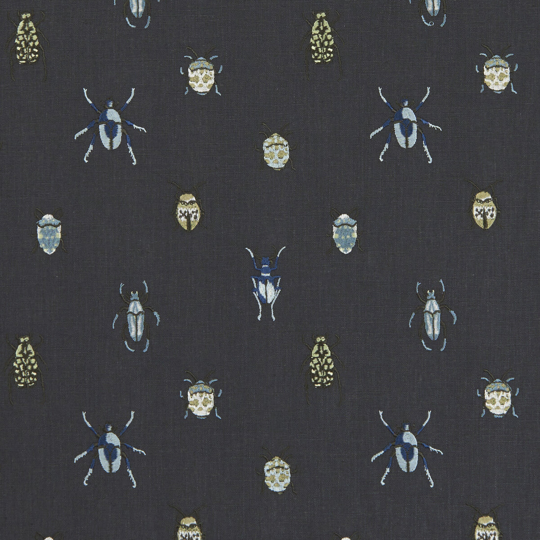 Beetle fabric in mineral color - pattern F1095/02.CAC.0 - by Clarke And Clarke in the Clarke &amp; Clarke Botanica collection