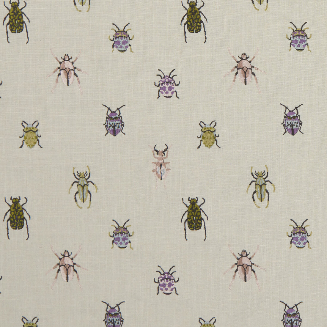 Beetle fabric in multi color - pattern F1095/03.CAC.0 - by Clarke And Clarke in the Clarke &amp; Clarke Botanica collection