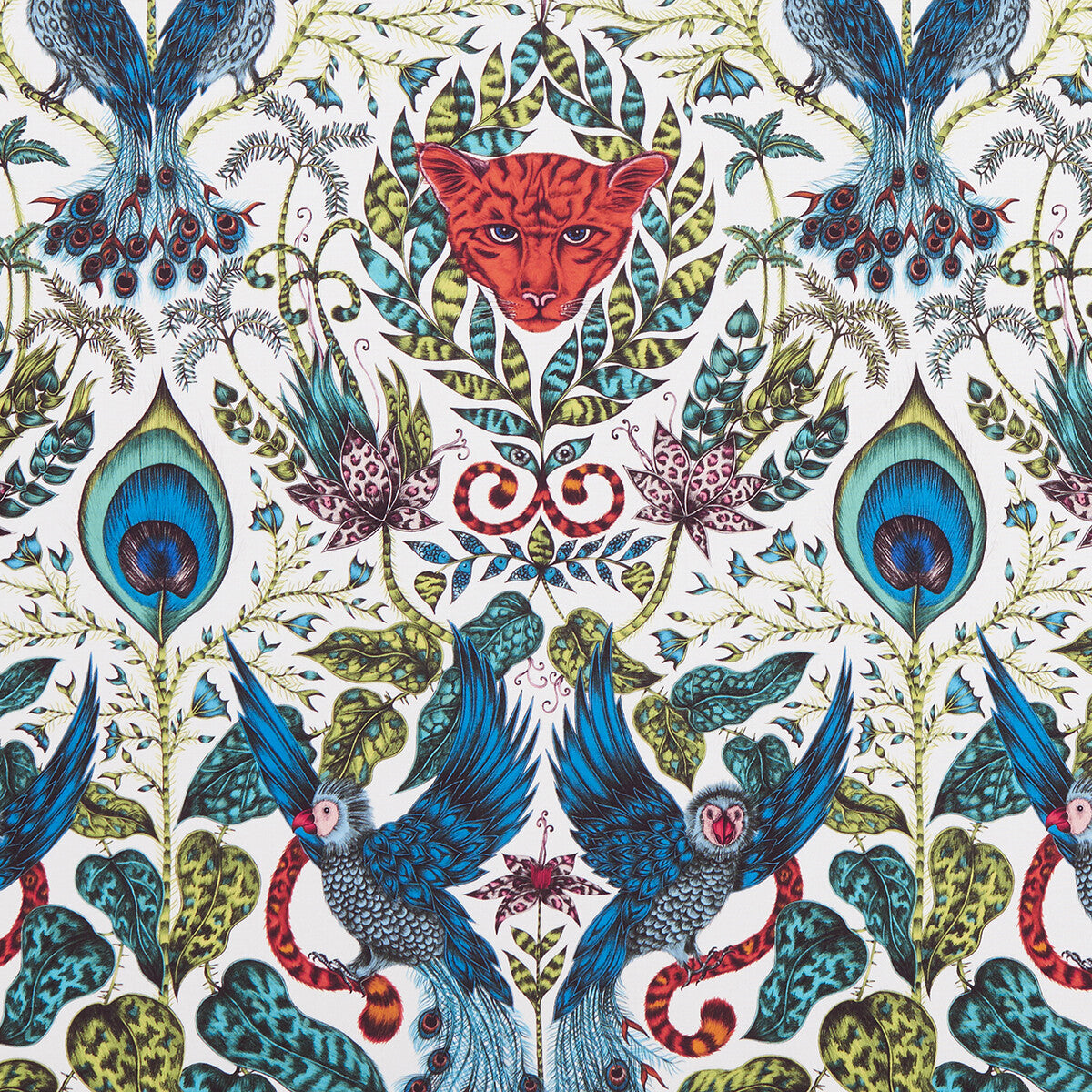 Amazon fabric in jungle color - pattern F1107/02.CAC.0 - by Clarke And Clarke in the Animalia By Emma J Shipley For C&C collection