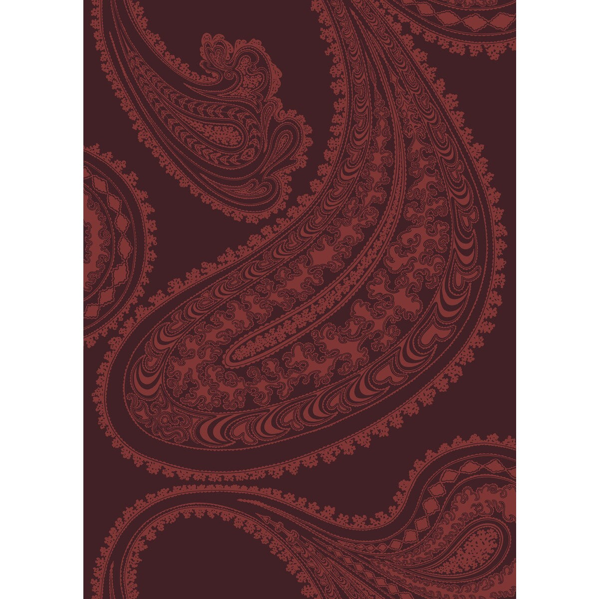Rajapur fabric in rse on drk crim color - pattern F111/10038.CS.0 - by Cole & Son in the Cole & Son Contemporary Fabrics collection