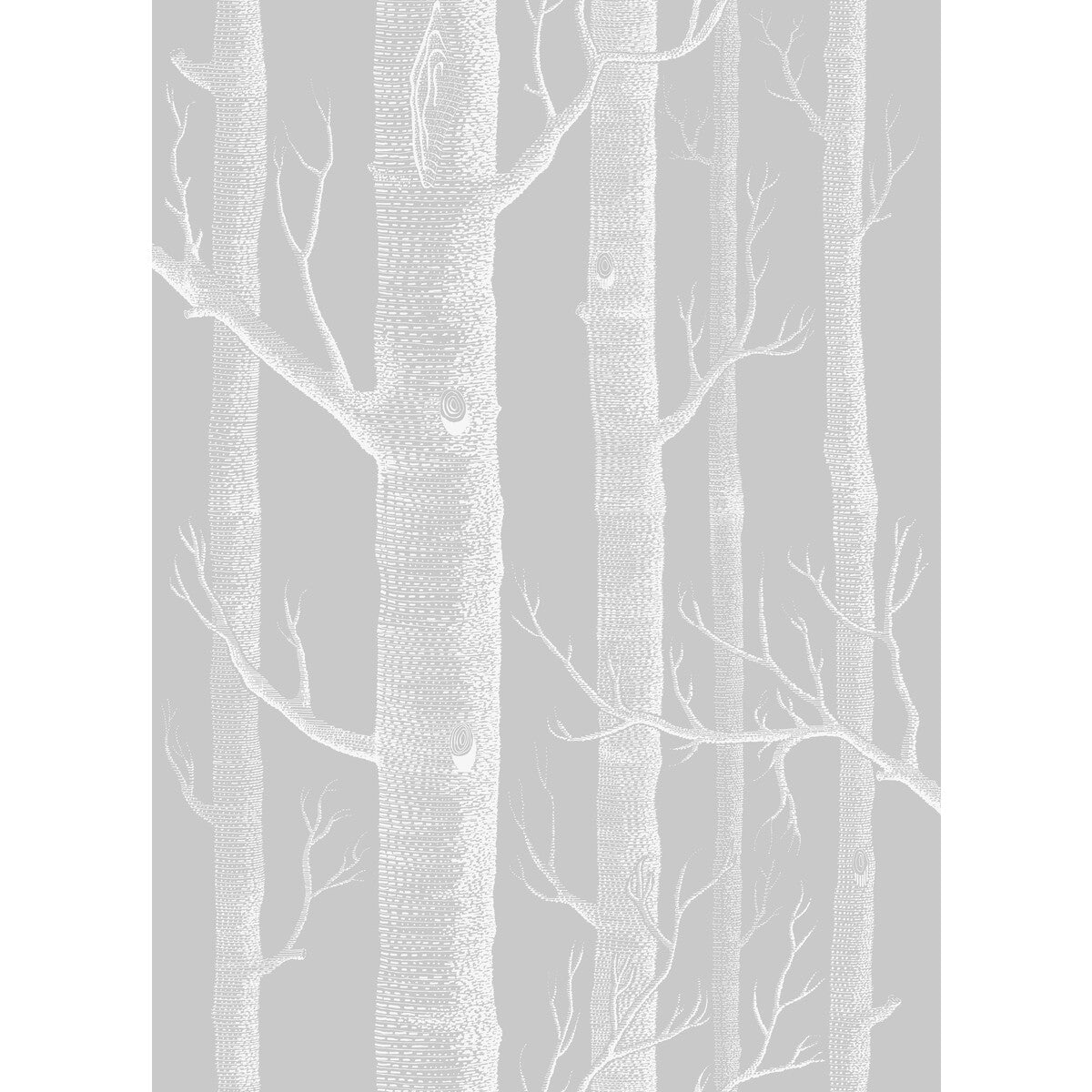 Woods fabric in soft grey color - pattern F111/7025L.CS.0 - by Cole & Son in the Cole & Son Contemporary Fabrics collection