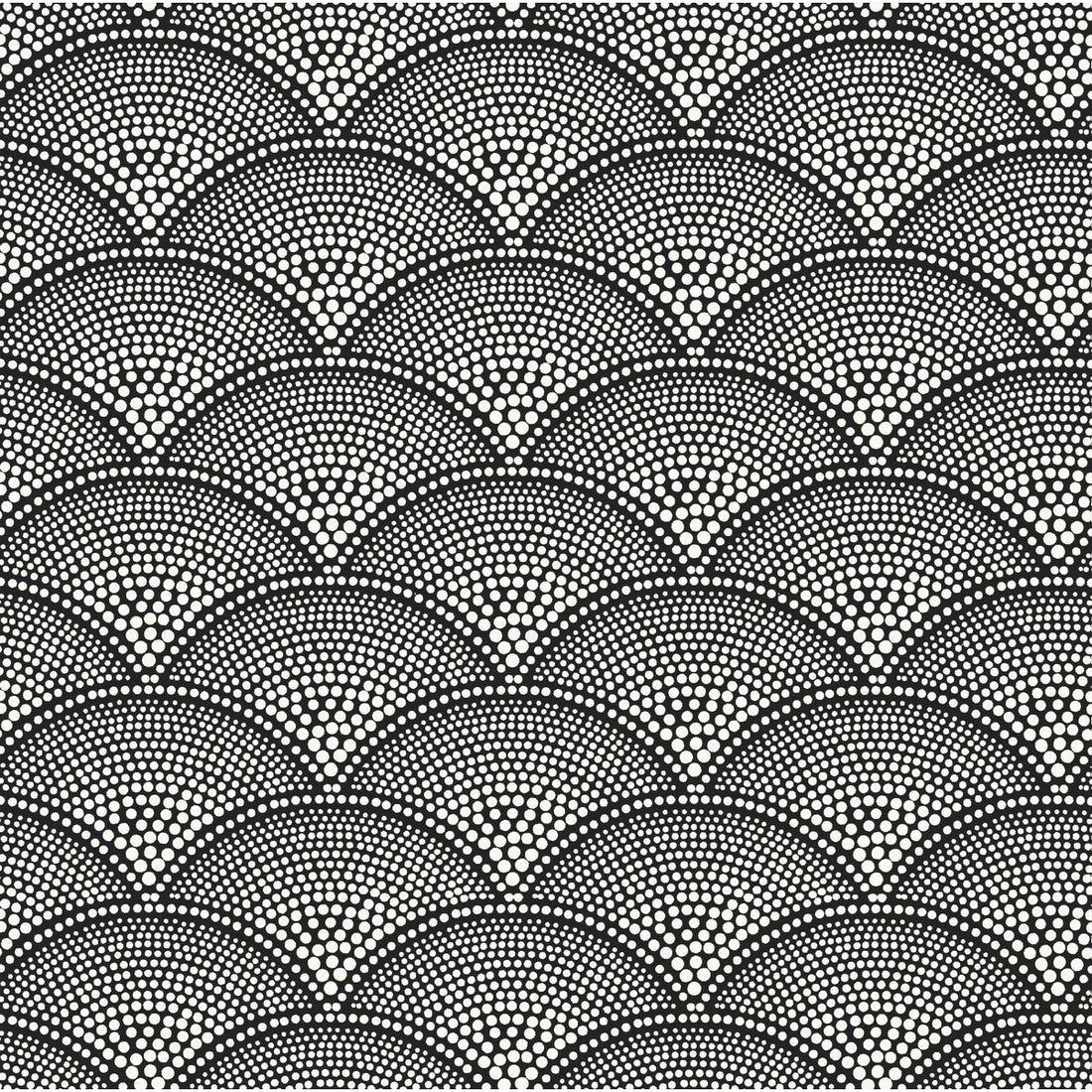 Feather Fan fabric in wht on blk color - pattern F111/8031.CS.0 - by Cole &amp; Son in the Cole &amp; Son Contemporary Fabrics collection