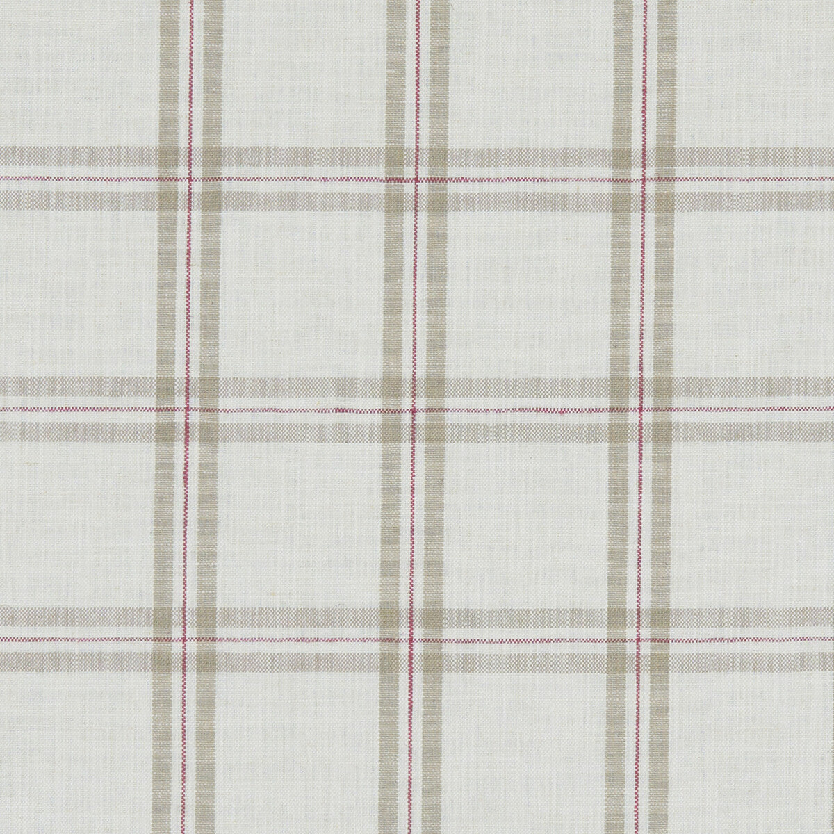 Kelmscott fabric in raspberry/linen color - pattern F1124/06.CAC.0 - by Clarke And Clarke in the Clarke & Clarke Avebury collection