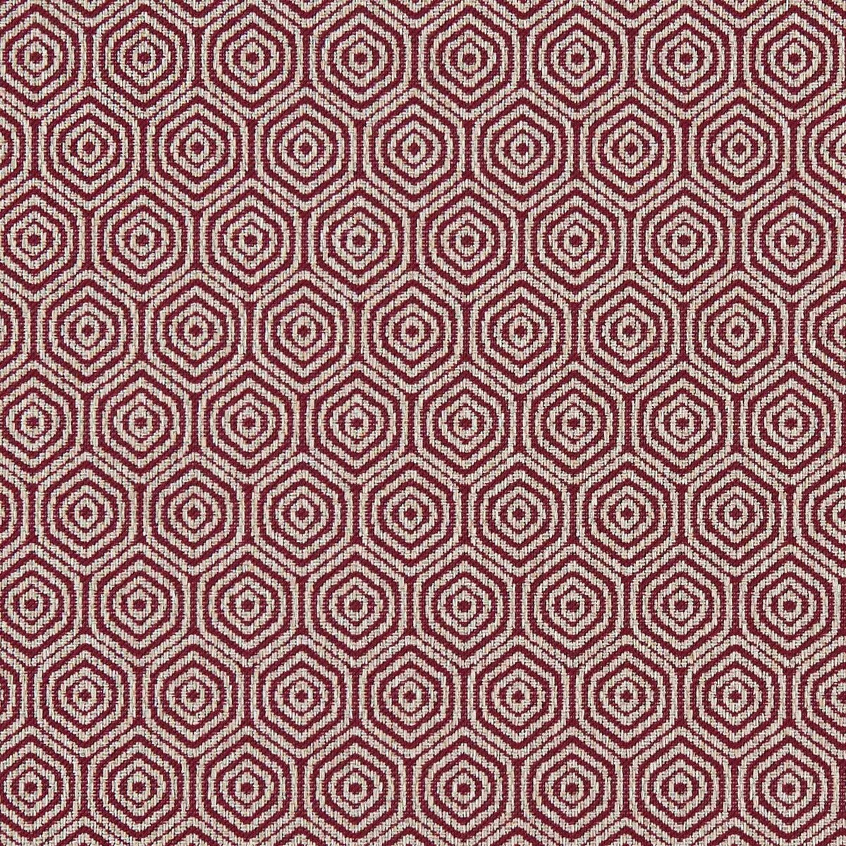 Lunar fabric in ruby color - pattern F1130/08.CAC.0 - by Clarke And Clarke in the Clarke & Clarke Equinox collection