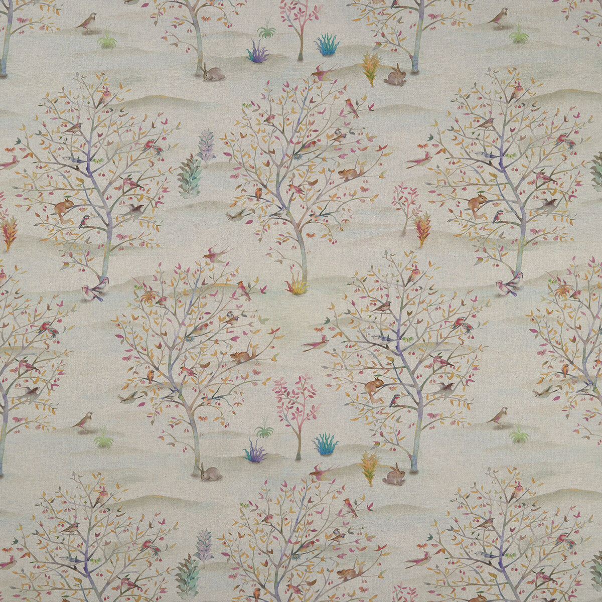 Coppice fabric in summer/linen color - pattern F1148/01.CAC.0 - by Clarke And Clarke in the Clarke & Clarke Country Garden collection