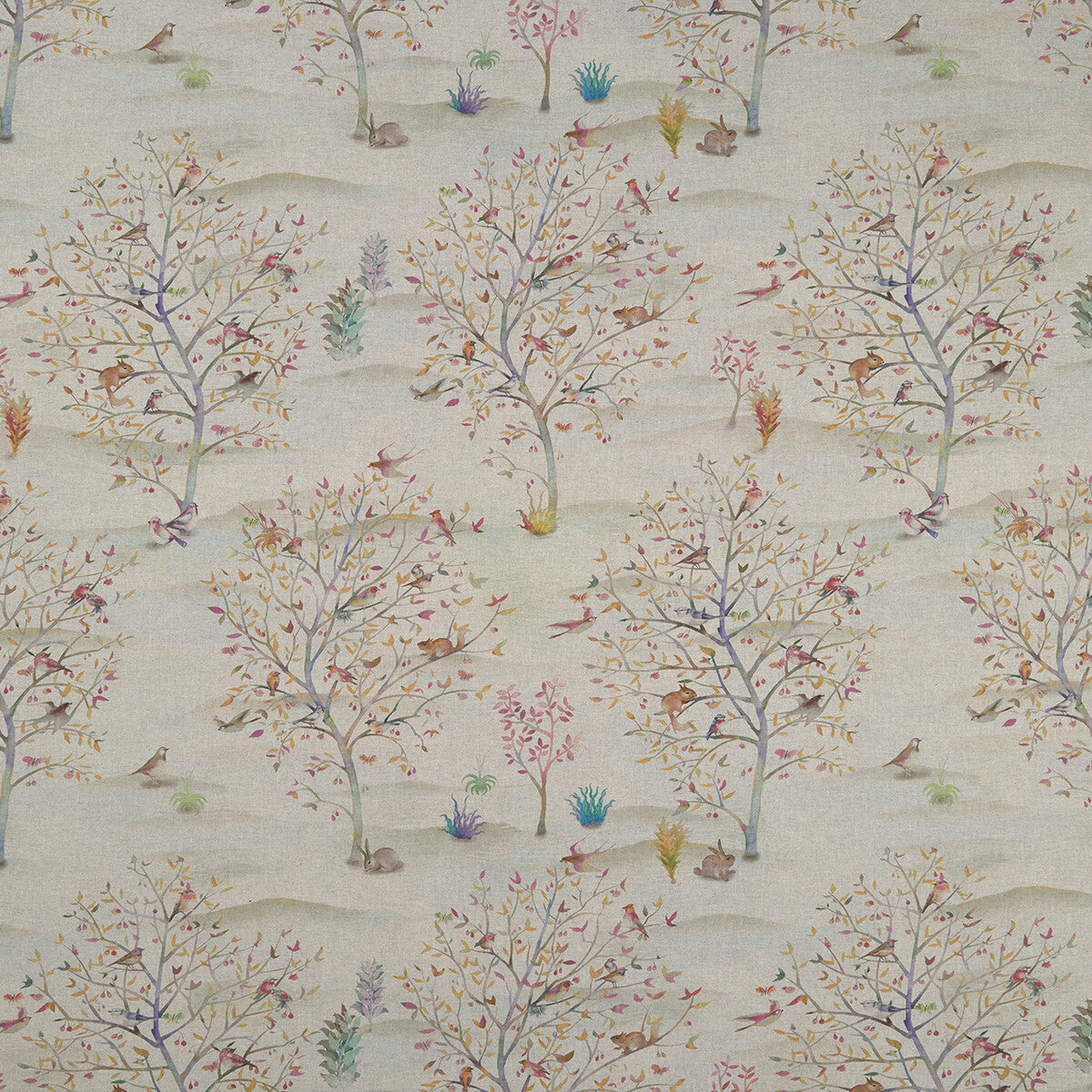 Coppice fabric in summer/linen color - pattern F1148/01.CAC.0 - by Clarke And Clarke in the Clarke &amp; Clarke Country Garden collection