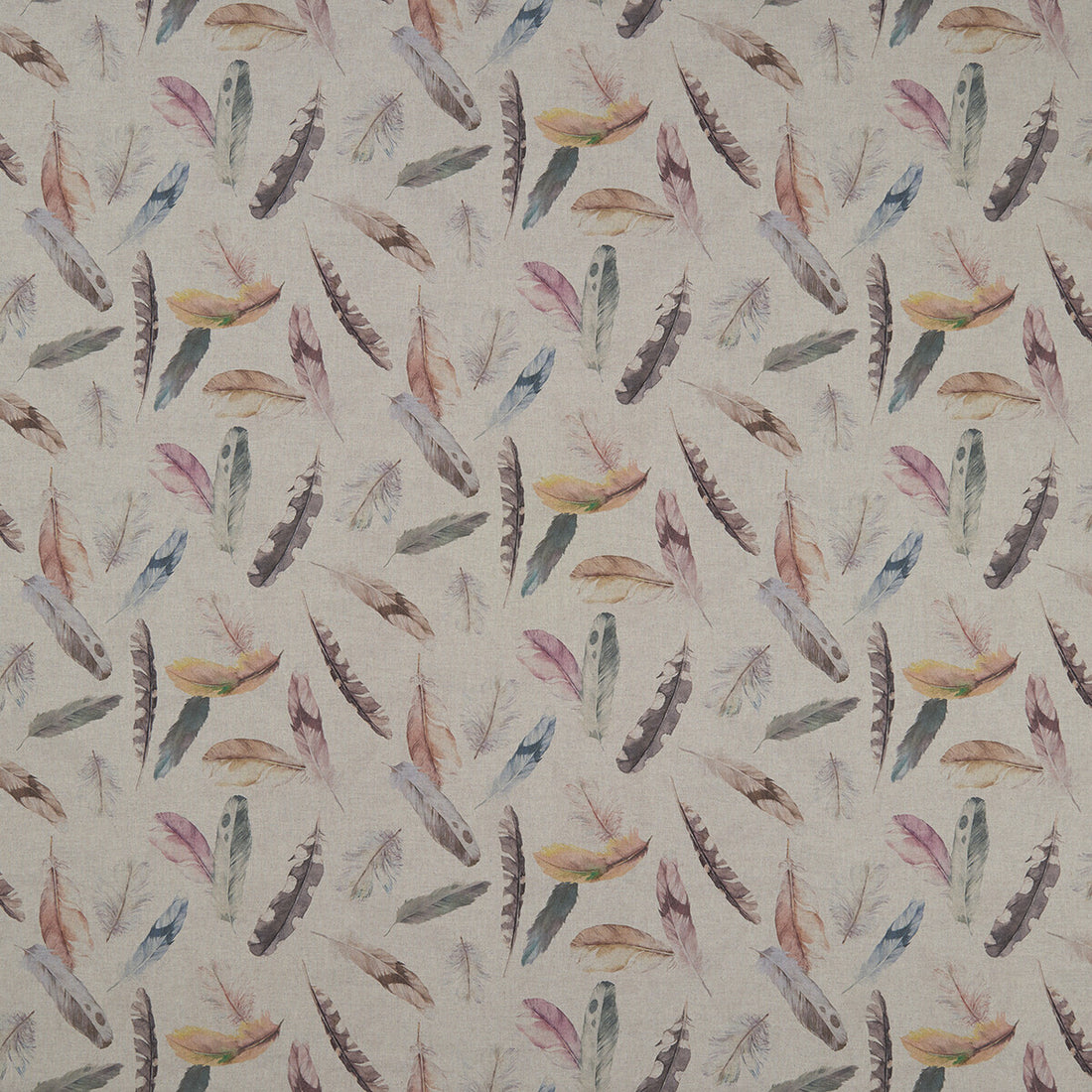 Feather Nica fabric in cream color - pattern F1153/01.CAC.0 - by Clarke And Clarke in the Clarke &amp; Clarke Country Garden collection