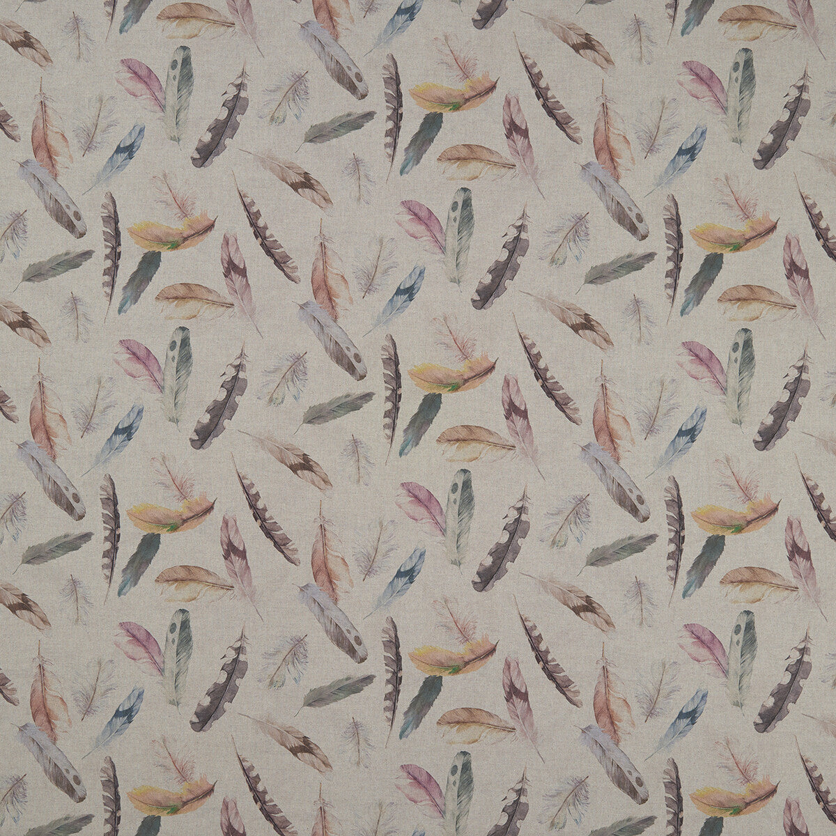 Feather Nica fabric in cream color - pattern F1153/01.CAC.0 - by Clarke And Clarke in the Clarke & Clarke Country Garden collection
