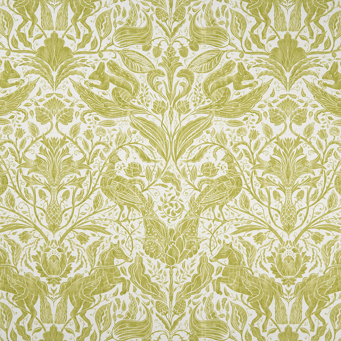 Forest Trail fabric in citrus color - pattern F1159/01.CAC.0 - by Clarke And Clarke in the Clarke &amp; Clarke Country Garden collection