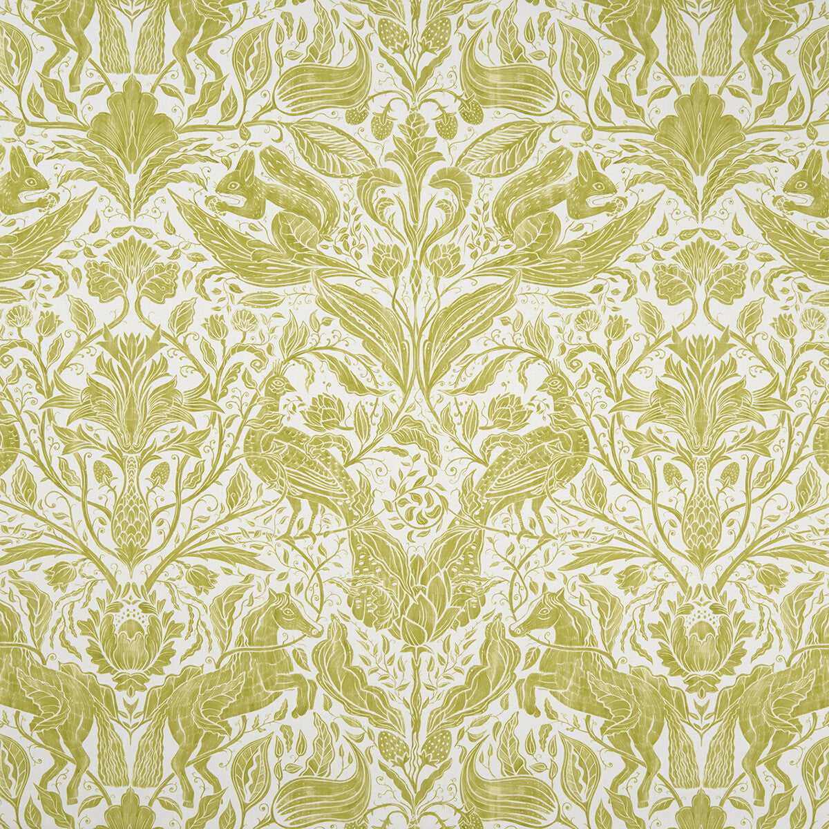 Forest Trail fabric in citrus color - pattern F1159/01.CAC.0 - by Clarke And Clarke in the Clarke & Clarke Country Garden collection
