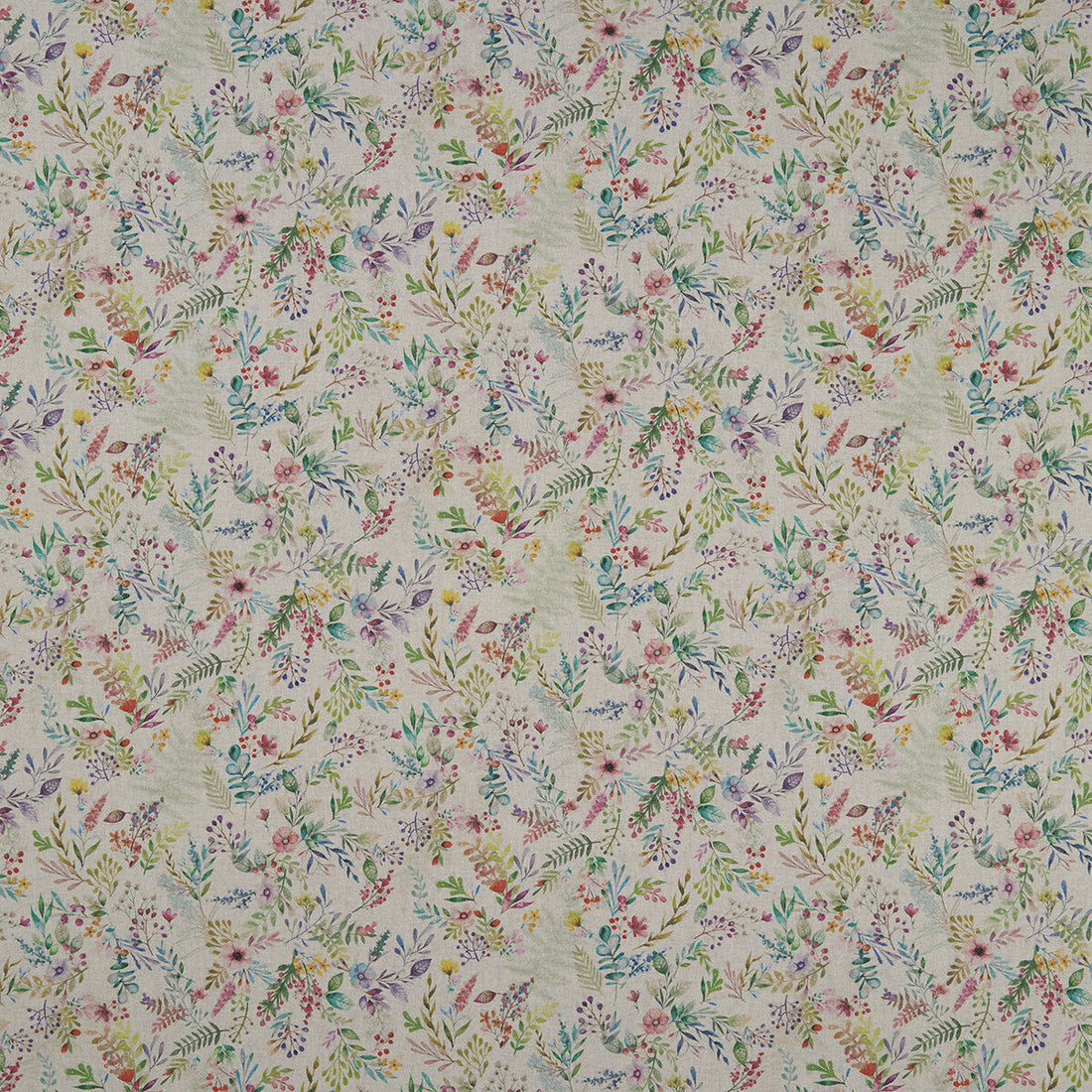 Forget Me fabric in not linen color - pattern F1161/01.CAC.0 - by Clarke And Clarke in the Clarke &amp; Clarke Country Garden collection