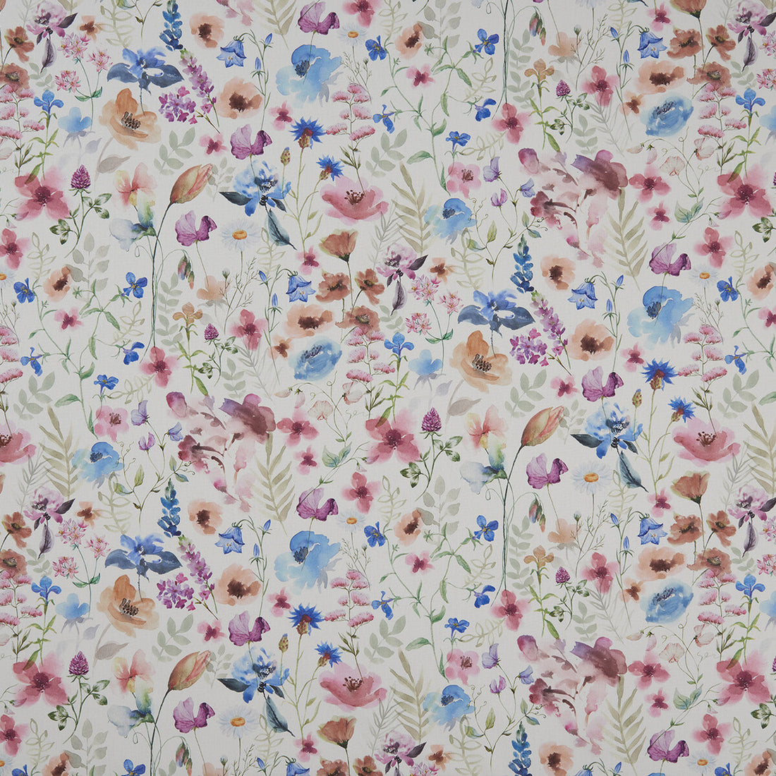 Lolita fabric in multi/cream color - pattern F1164/01.CAC.0 - by Clarke And Clarke in the Clarke &amp; Clarke Country Garden collection