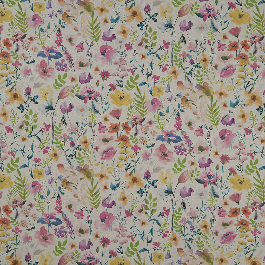Lolita fabric in summer/linen color - pattern F1165/01.CAC.0 - by Clarke And Clarke in the Clarke &amp; Clarke Country Garden collection