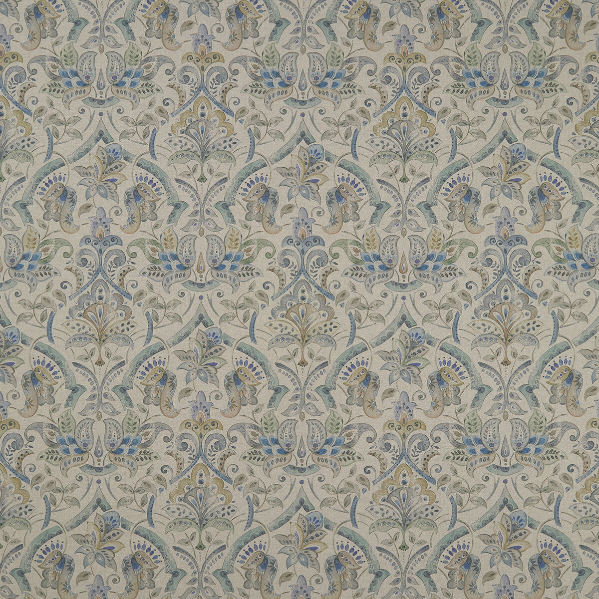 Rosalie fabric in mineral color - pattern F1172/01.CAC.0 - by Clarke And Clarke in the Clarke & Clarke Country Garden collection
