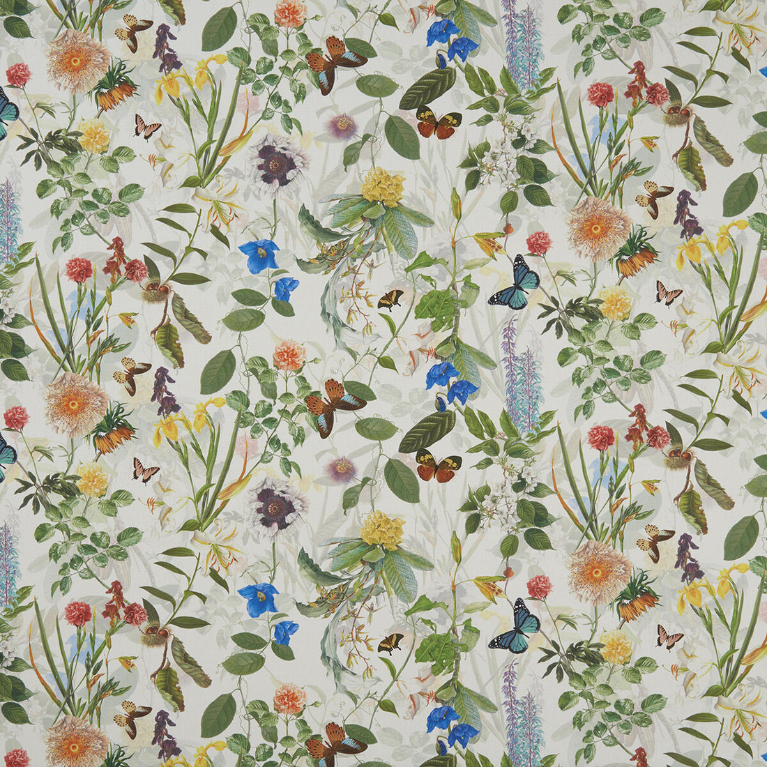 Secret Garden fabric in cream color - pattern F1173/01.CAC.0 - by Clarke And Clarke in the Clarke &amp; Clarke Country Garden collection