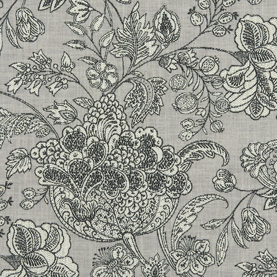 Woodsford fabric in charcoal color - pattern F1181/02.CAC.0 - by Clarke And Clarke in the Clarke &amp; Clarke Heritage collection