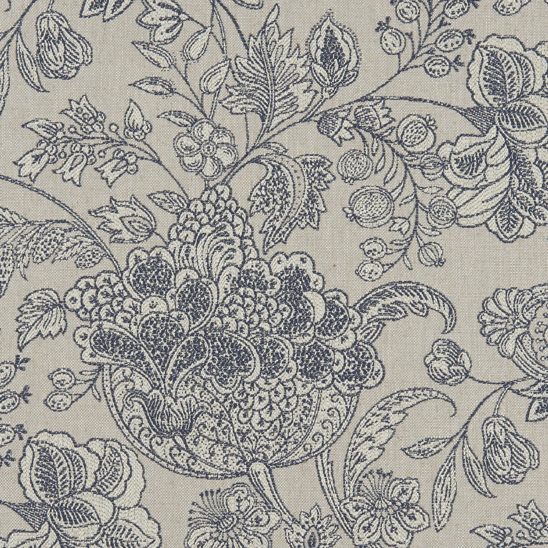 Woodsford fabric in denim color - pattern F1181/04.CAC.0 - by Clarke And Clarke in the Clarke &amp; Clarke Heritage collection