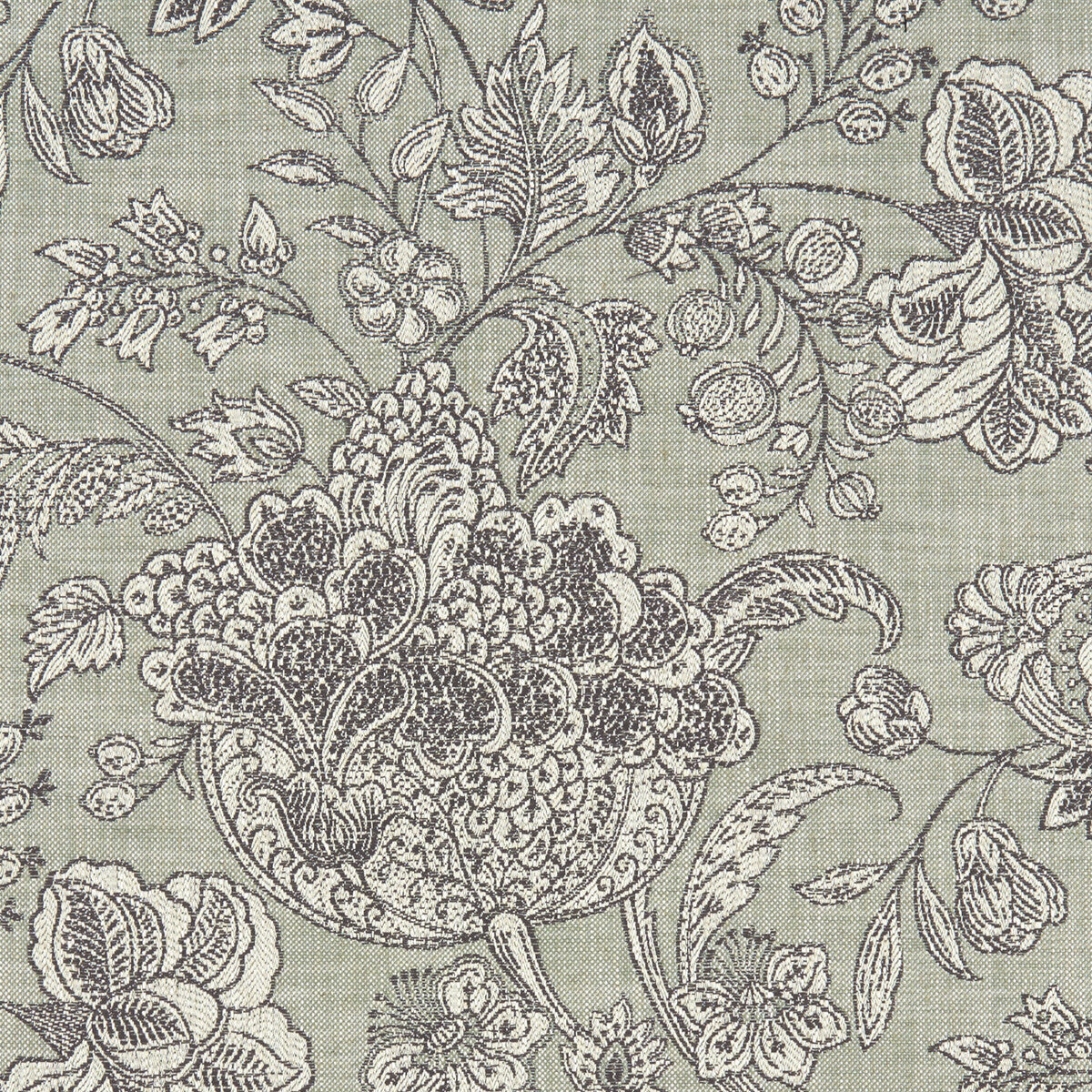 Woodsford fabric in sage color - pattern F1181/08.CAC.0 - by Clarke And Clarke in the Clarke &amp; Clarke Heritage collection