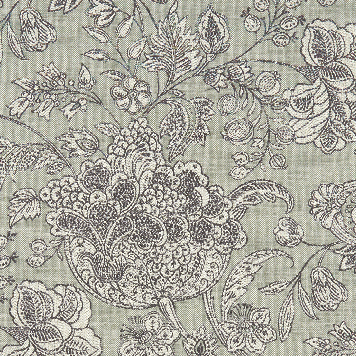 Woodsford fabric in sage color - pattern F1181/08.CAC.0 - by Clarke And Clarke in the Clarke & Clarke Heritage collection