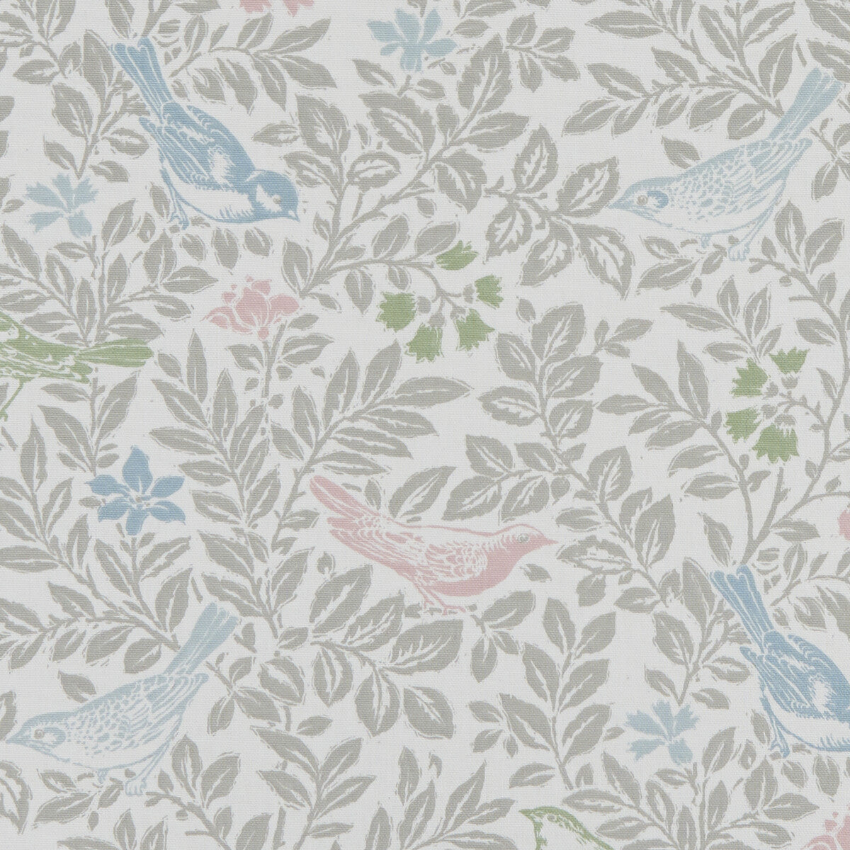 Bird Song fabric in pastel color - pattern F1184/02.CAC.0 - by Clarke And Clarke in the Land & Sea By Studio G For C&C collection