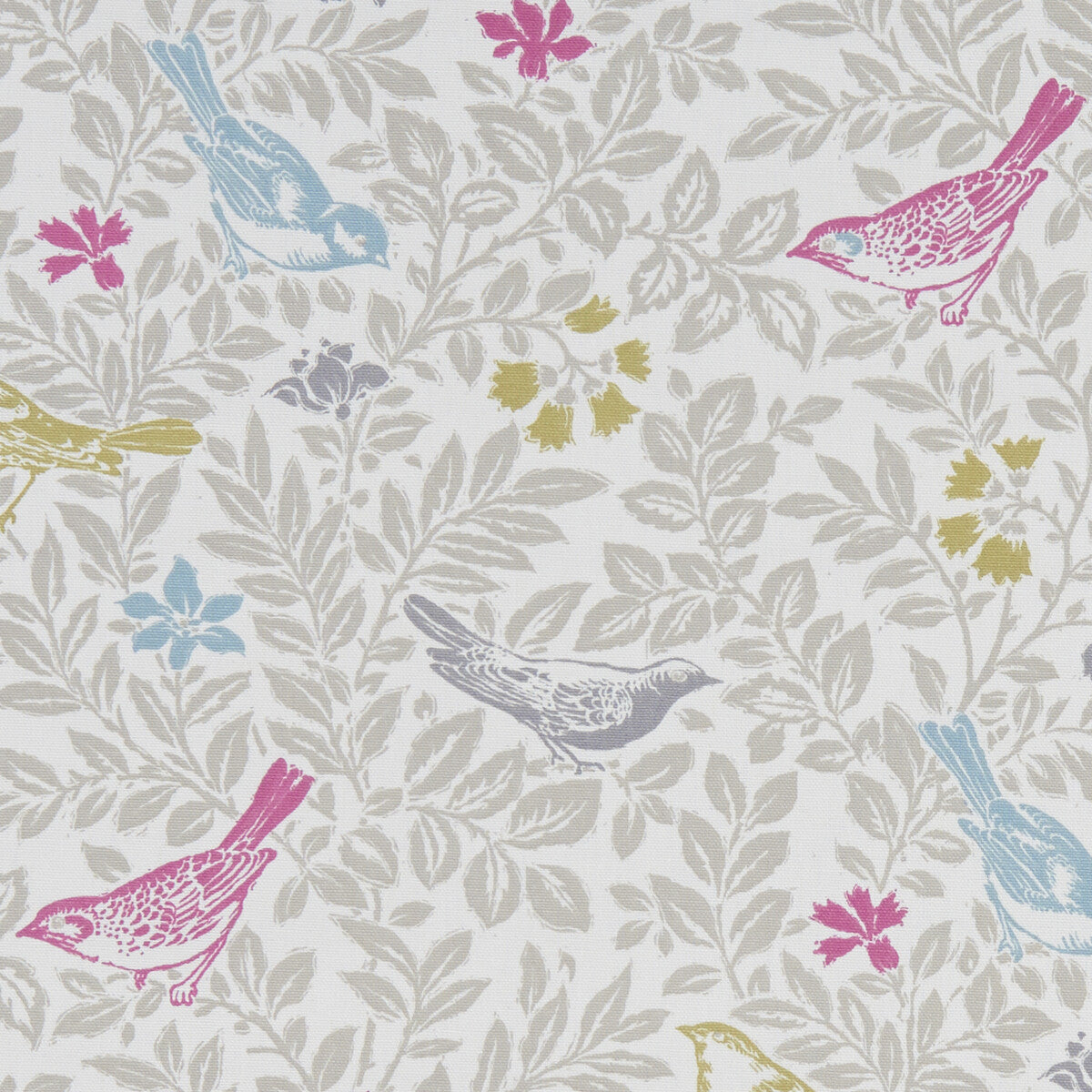Bird Song fabric in summer color - pattern F1184/03.CAC.0 - by Clarke And Clarke in the Land & Sea By Studio G For C&C collection