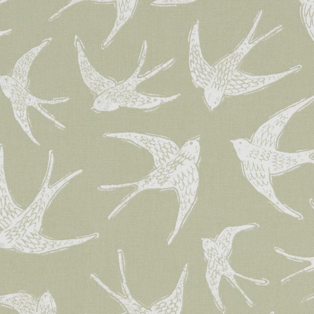 Fly Away fabric in sage color - pattern F1187/05.CAC.0 - by Clarke And Clarke in the Land &amp; Sea By Studio G For C&amp;C collection