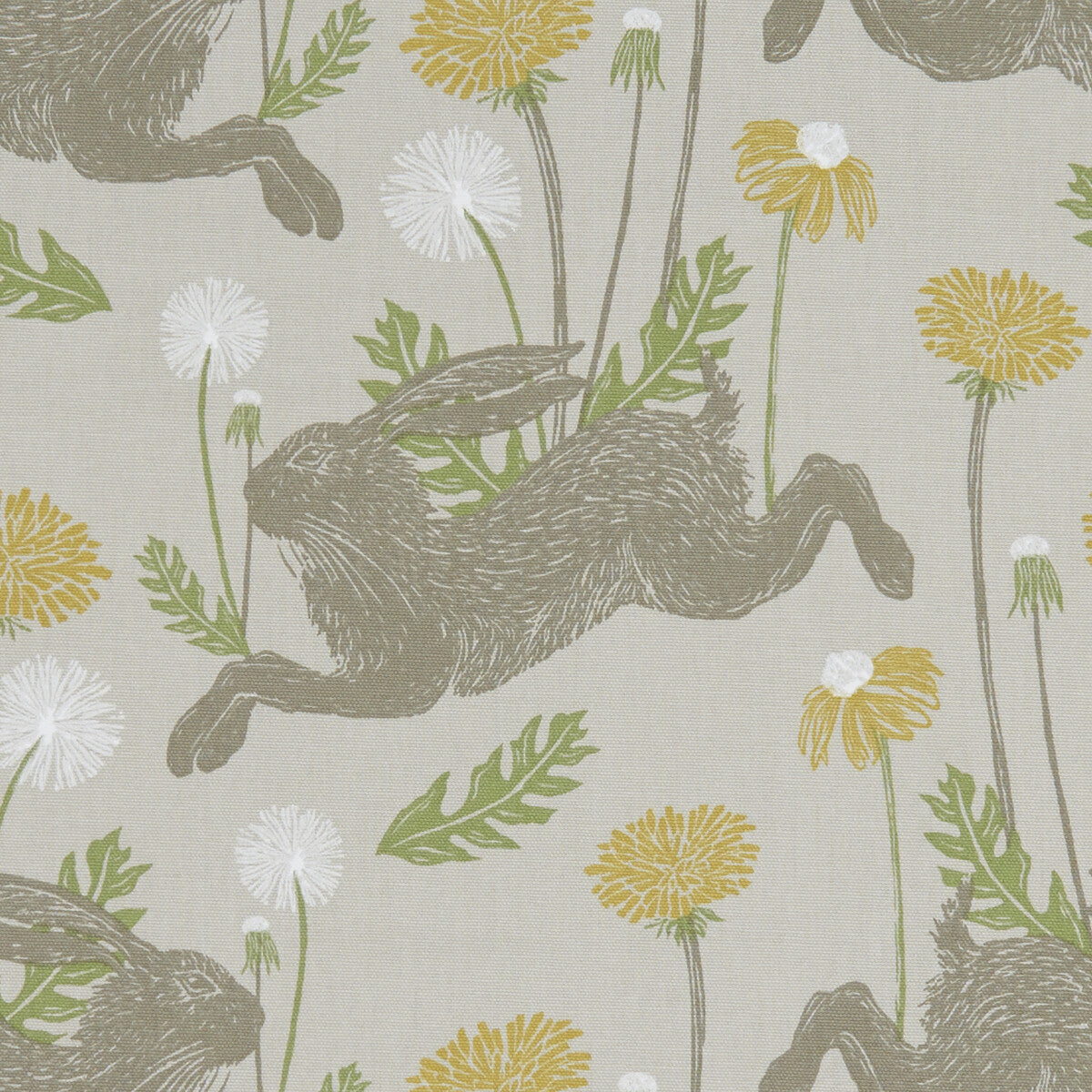 March Hare fabric in linen color - pattern F1190/01.CAC.0 - by Clarke And Clarke in the Land &amp; Sea By Studio G For C&amp;C collection