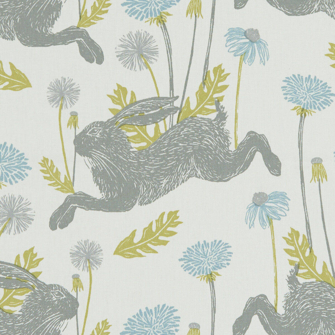 March Hare fabric in mineral color - pattern F1190/02.CAC.0 - by Clarke And Clarke in the Land &amp; Sea By Studio G For C&amp;C collection