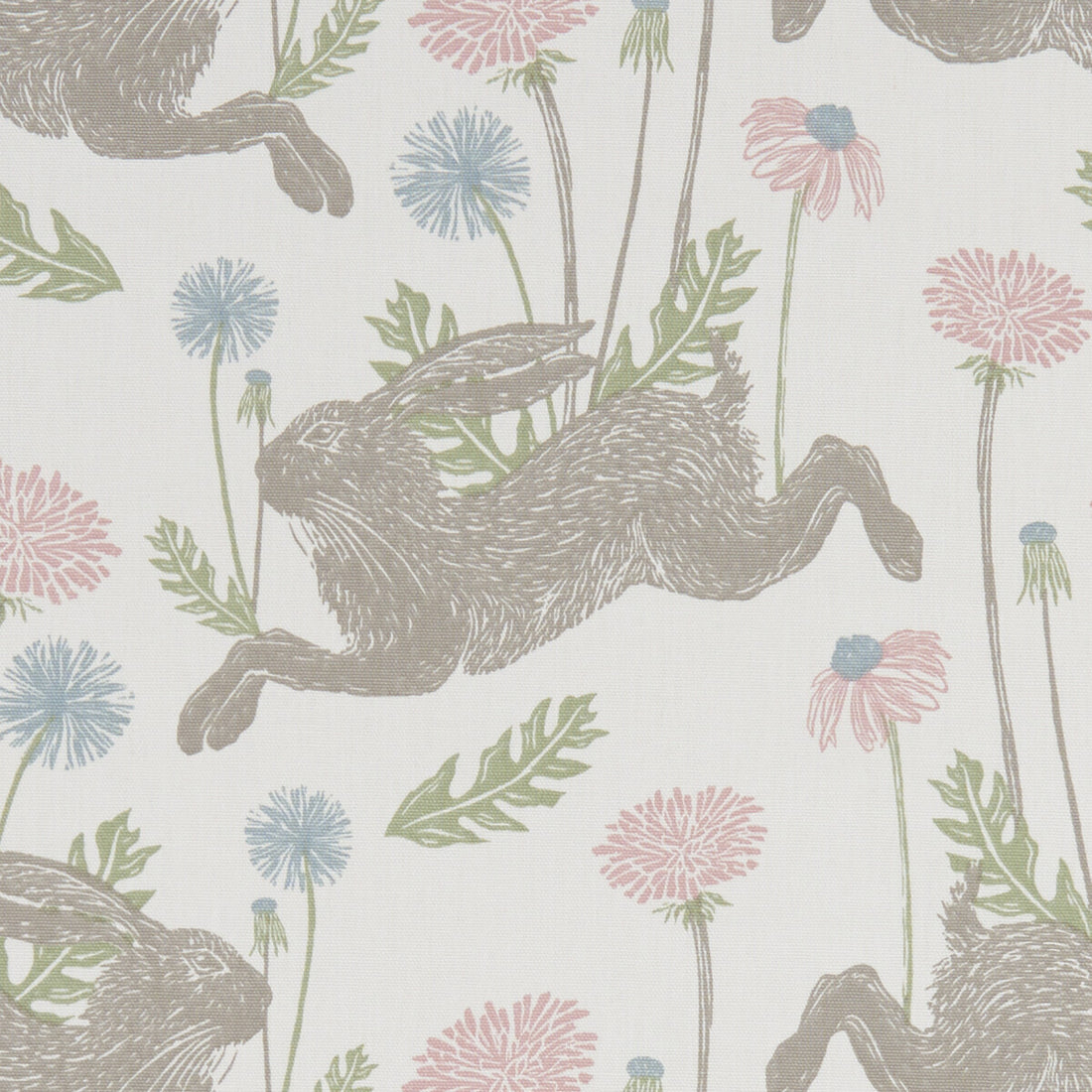 March Hare fabric in pastel color - pattern F1190/03.CAC.0 - by Clarke And Clarke in the Land &amp; Sea By Studio G For C&amp;C collection