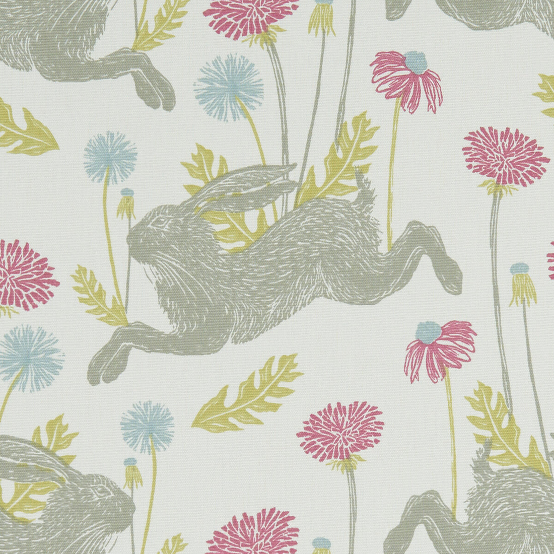 March Hare fabric in summer color - pattern F1190/04.CAC.0 - by Clarke And Clarke in the Land &amp; Sea By Studio G For C&amp;C collection