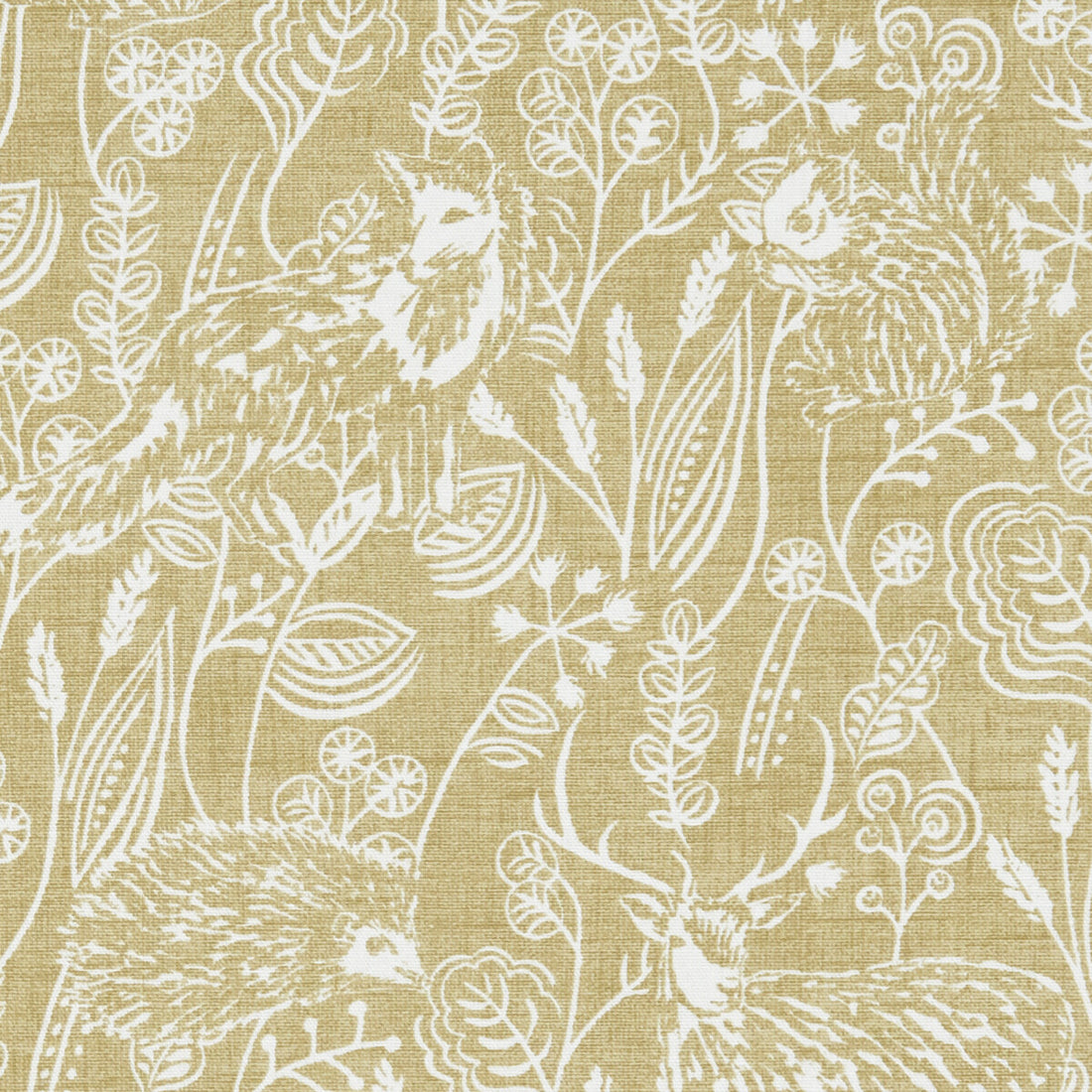 Westleton fabric in ochre color - pattern F1197/02.CAC.0 - by Clarke And Clarke in the Land &amp; Sea By Studio G For C&amp;C collection