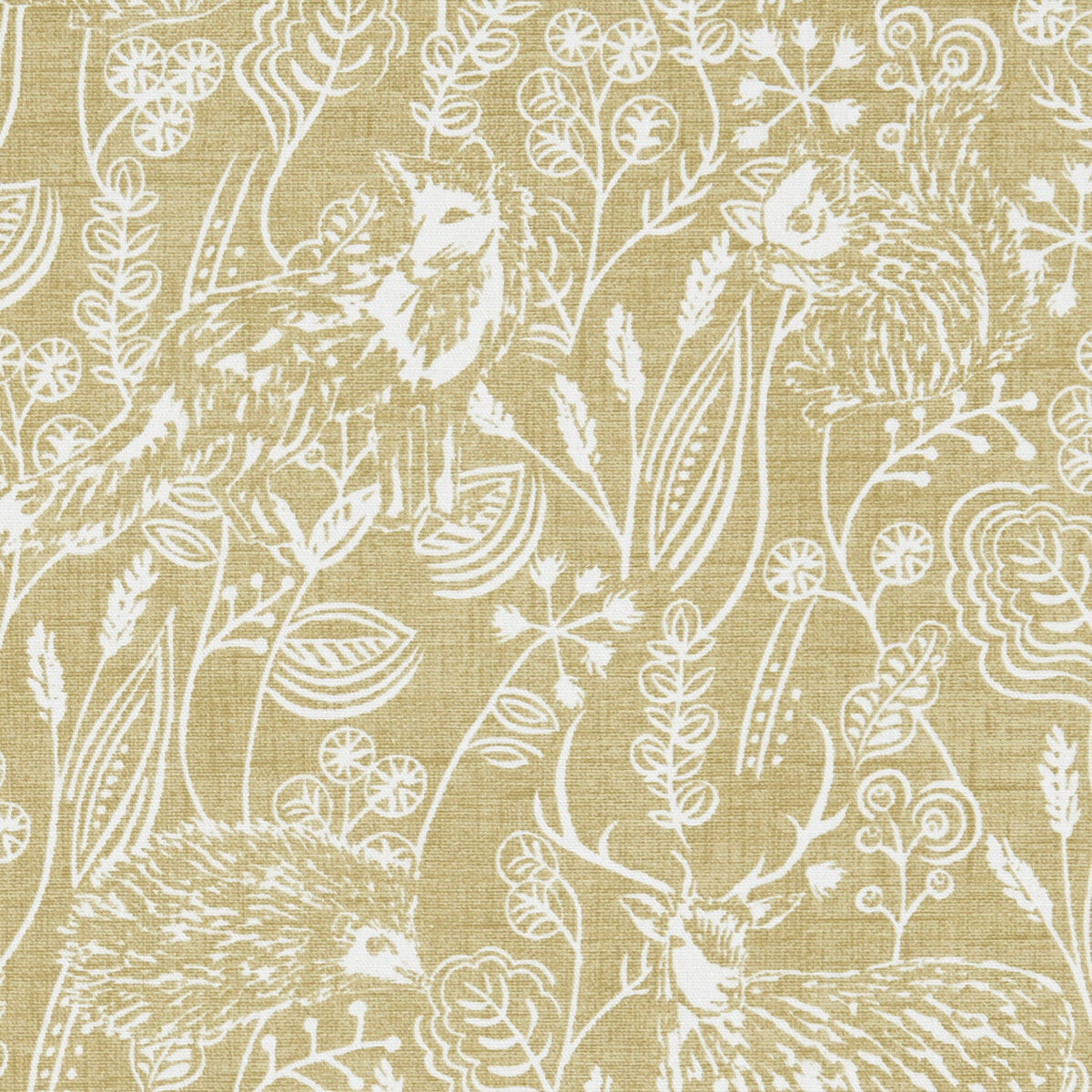 Westleton fabric in ochre color - pattern F1197/02.CAC.0 - by Clarke And Clarke in the Land & Sea By Studio G For C&C collection